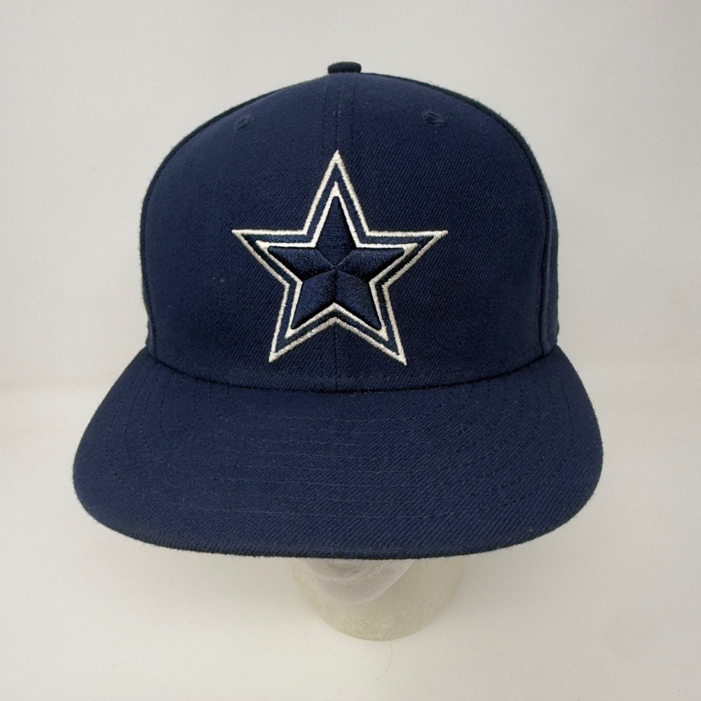 New Era Dallas Cowboys 59FIFTY Fitted Hat Navy Blue NFL Star‎ Logo Size 7 1/4